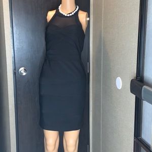 Crystal Doll little black dress size 3 mini backless dress